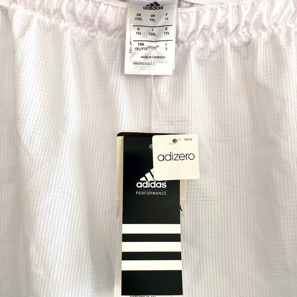 Adidas White Youth Condivo 14Y Short Soccer Short NEW - Picture 3 of 6